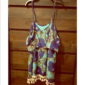 Floral off shoulder tank top